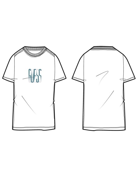 CAMISETA GUESS LETRAS CENTRALES
