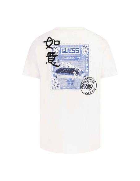 CAMISETA GUESS BLANCA PARCHE DETRAS