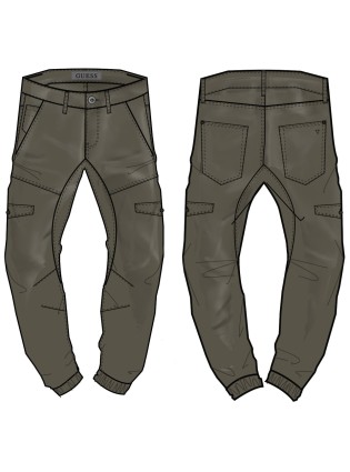 PANTALON CARGO GUESS KAKI