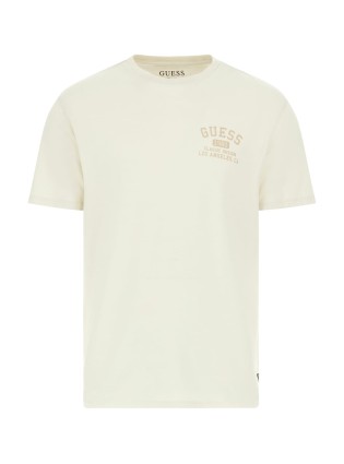 CAMISETA GUESS BEIGE DIBUJO ESPALDA