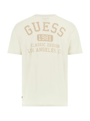 CAMISETA GUESS BEIGE DIBUJO ESPALDA 2