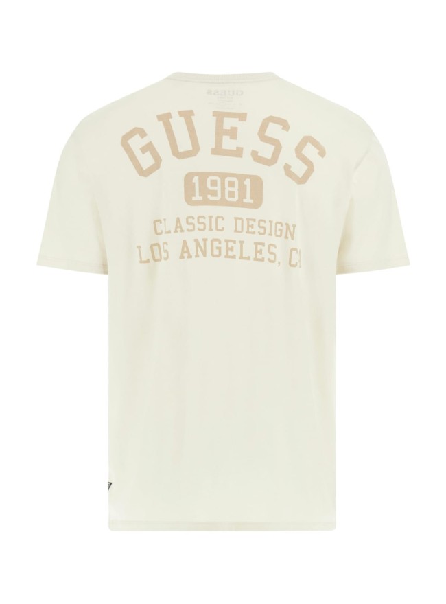 CAMISETA GUESS BEIGE DIBUJO ESPALDA